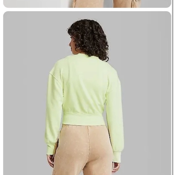 Women's Cropped Crewneck Pullover
Sweatshirt - Wild Fable lemon yellow - Picture 2 of 4